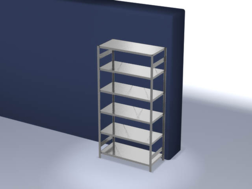 hofe Rayonnages enhofe treillis dans les constructions mi-lourdes, hauteur x largeur x profondeur 2500 x 1360 x 635 mm, 6 tablettes