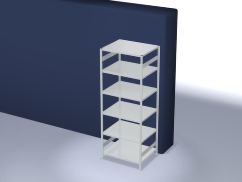 hofe Rayonnages en treillis dans la construction lourde, hauteur x largeur x profondeur 2500 x 1060 x 835 mm, 6 tablettes