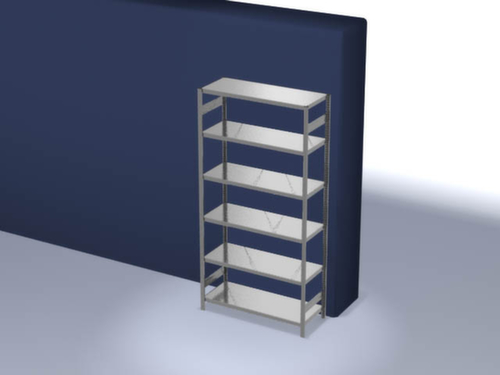 hofe Rayonnages en treillis dans la construction lourde, hauteur x largeur x profondeur 2500 x 1360 x 535 mm, 6 tablettes