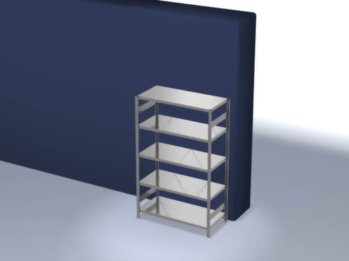 hofe Rayonnages en treillis dans la construction lourde, hauteur x largeur x profondeur 2000 x 1360 x 635 mm, 5 tablettes