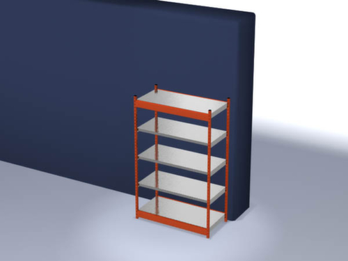 hofe Rayonnage sans boulons, hauteur x largeur x profondeur 2000 x 1360 x 600 mm, 5 tablettes