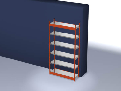 hofe Rayonnage sans boulons, hauteur x largeur x profondeur 2500 x 1360 x 400 mm, 6 tablettes