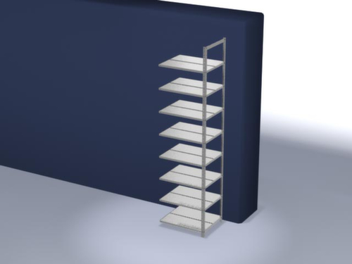 hofe Porte-fichiers à visser Champ de saisie à utiliser des deux côtés, 8 tablettes, avec revêtement en zinc anti-corrosion