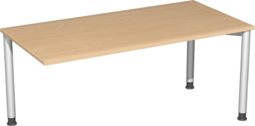 Gera Angle de liaison anguleux Milano avec 3 pieds d'appui, largeur x profondeur 1600 x 800 mm, plaque hêtre