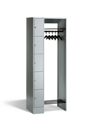 C+P Vestiaire à casiers Classic gris clair avec 5 casiers, largeur 740 mm