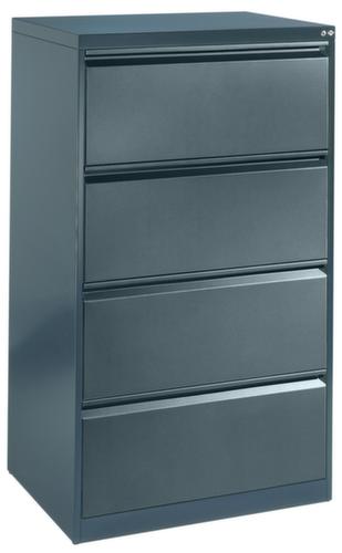 C+P Armoire pour fiches, 2 rangées, RAL7021 gris noir/RAL7021 gris noir