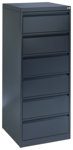 C+P Armoire pour fiches, 2 rangées, RAL7021 gris noir/RAL7021 gris noir