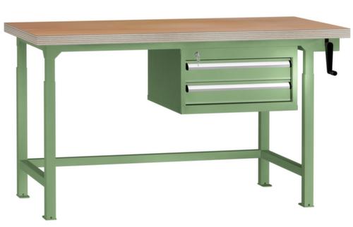 KLW Lutz Établi à hauteur réglable avec tiroirs, 2 tiroirs