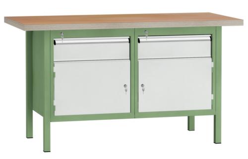 KLW Lutz Établi avec panneau multiplis, 2 tiroirs, 2 armoires