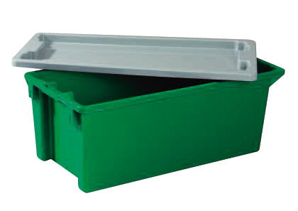 Bac gerbable emboîtable, vert, capacité 70 l