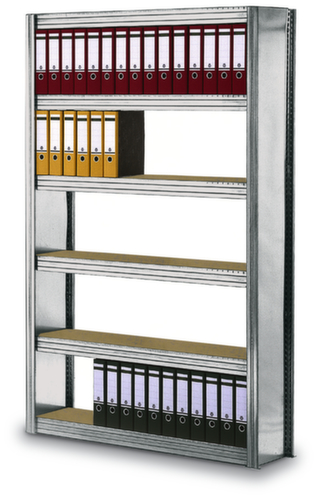 Rayonnageregalwerk sans vis en aggloméré Rayon supplémentaire avec parois en tôle solide, 6 tablettes, avec revêtement en zinc anti-corrosion