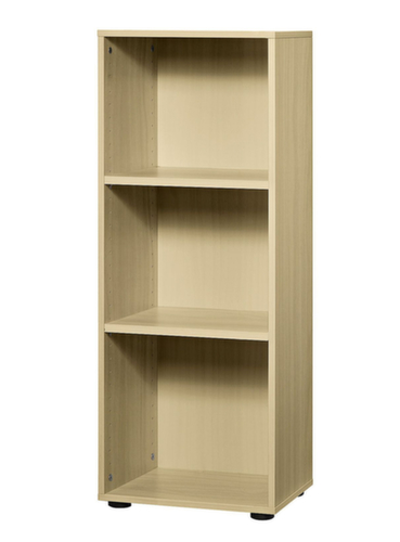 Rayonnage de bureau Sina avec paroi arrière, largeur 406 mm, 3 HC, érable