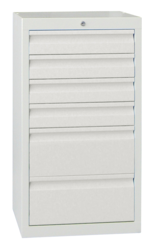 PAVOY Armoire à tiroirs Basis RAL7035, 6 tiroir(s), RAL7035 gris clair/RAL7035 gris clair