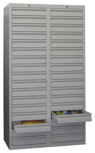 PAVOY Armoire à tiroirs Basis RAL7035, 34 tiroir(s), RAL7035 gris clair/RAL7035 gris clair