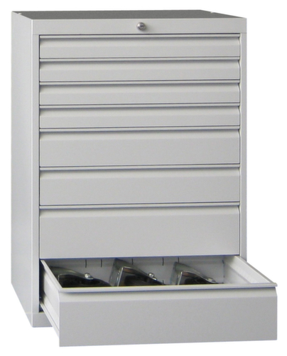 PAVOY Armoire à tiroirs Basis Plus RAL7035, 8 tiroir(s), RAL7035 gris clair/RAL7035 gris clair