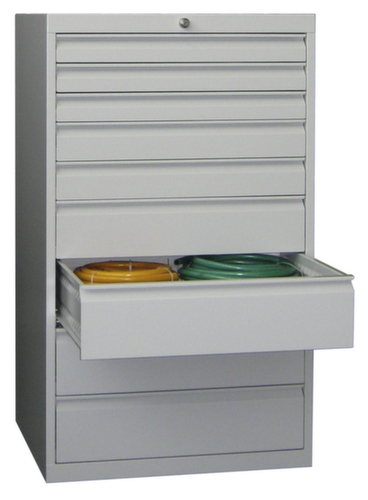 PAVOY Armoire à tiroirs Basis Plus RAL7035, 9 tiroir(s), RAL7035 gris clair/RAL7035 gris clair
