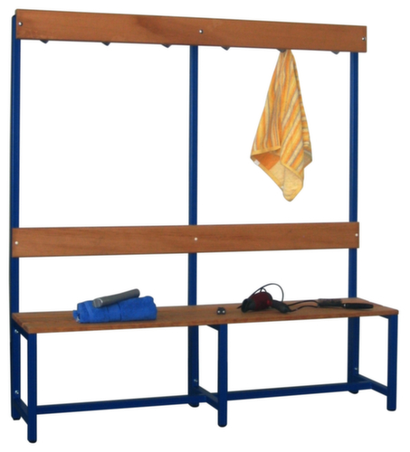 PAVOY Banc vestiaire Basis avec crochets et lames en bois