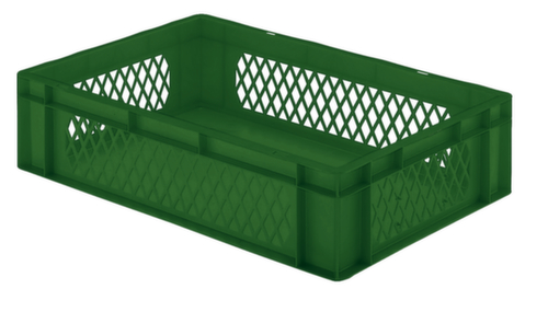 Bac gerbable norme Europe parois ajourées, vert, capacité 33 l