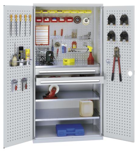Kappes Armoire d'atelier RasterPlan® avec portes en tôle perforée, 2 tiroir(s)