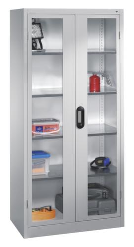 C+P Armoire à outils ERGO avec portes à charnières et fenêtre d'observation, largeur 930 mm