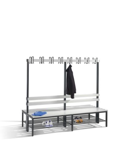 C+P Banc vestiaire avec crochets et lames PVC