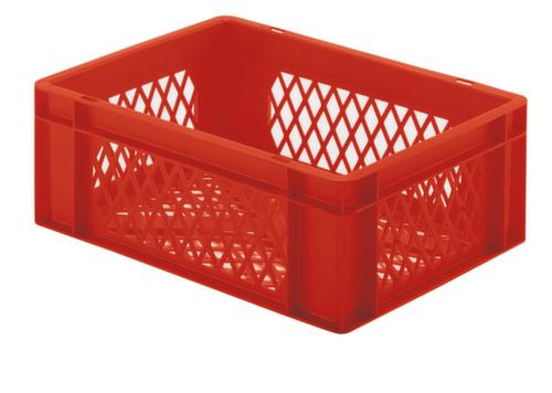 Bac gerbable norme Europe parois + fond ajourés, rouge, capacité 13 l