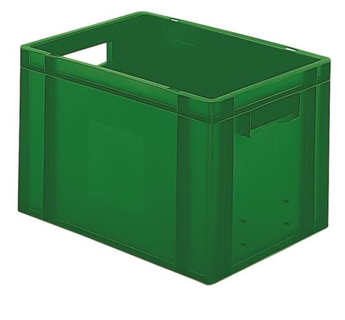 Bac gerbable norme Europe parois + fond pleins, vert, capacité 24 l