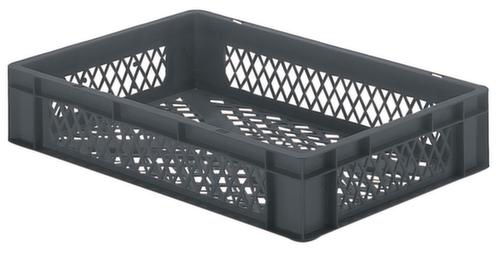 Bac gerbable norme Europe parois + fond ajourés, gris, capacité 22 l