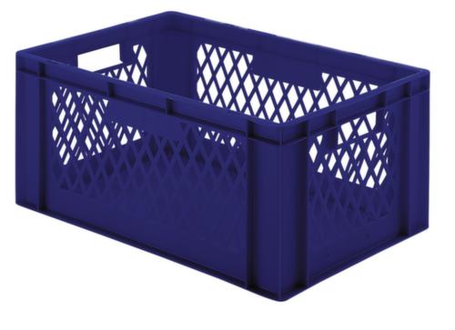 Bac gerbable norme Europe parois ajourées, bleu, capacité 61 l