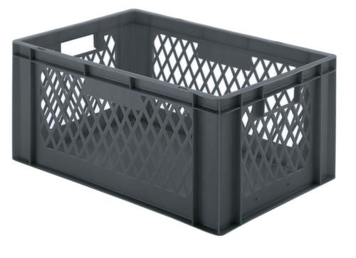 Bac gerbable norme Europe parois ajourées, gris, capacité 51 l