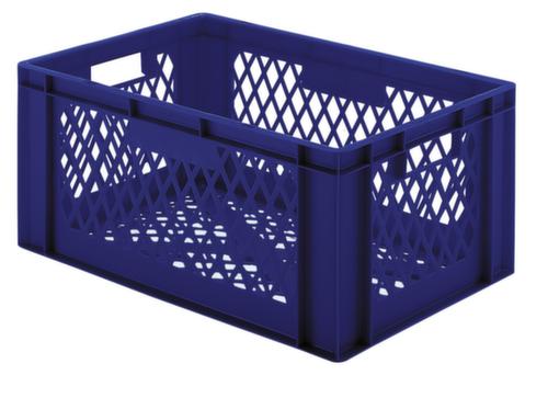 Bac gerbable norme Europe parois + fond ajourés, bleu, capacité 51 l