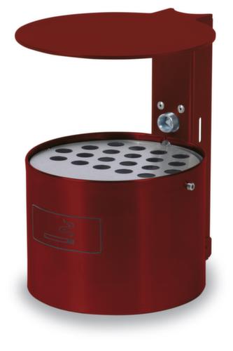 Cendrier pour fixation murale ou sur montants, rouge carmin