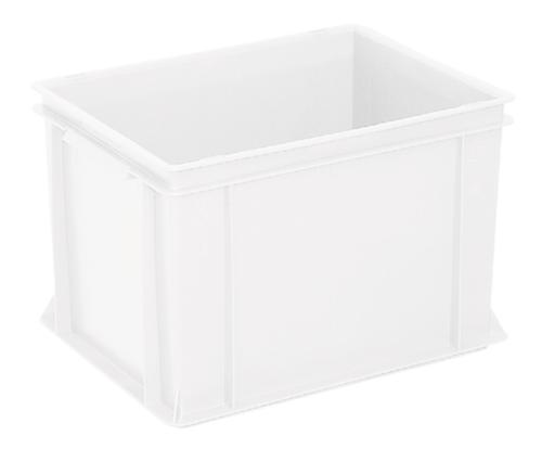 Conteneurs gerbables Euronorm Basic à fond nervuré renforcé, blanc, capacité 26 l