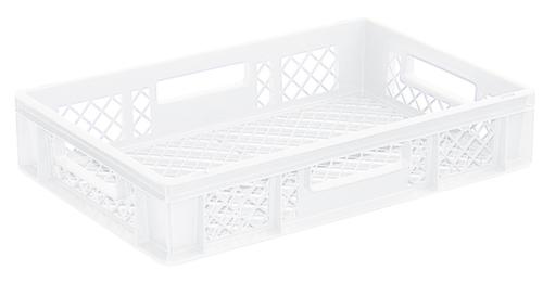 Conteneurs gerbables Euronorm Basic à fond nervuré renforcé, blanc, capacité 23 l