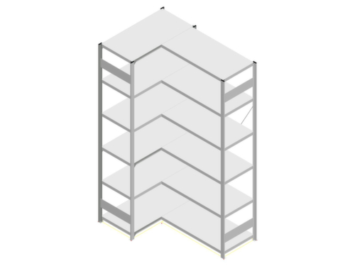 hofe système de rayonnages sans vis de conception standard, hauteur x largeur x profondeur 2500 x 1060 x 535 mm, 6 tablettes