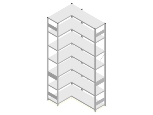 hofe système de rayonnages sans vis de conception standard, hauteur x largeur x profondeur 3000 x 1060 x 435 mm, 7 tablettes