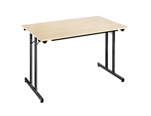 Table pliante polyvalente gerbable, largeur x profondeur 1200 x 800 mm, panneau érable