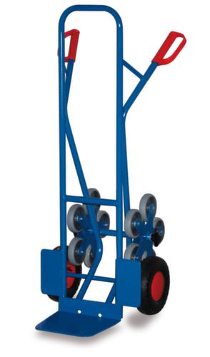 VARIOfit Diable pour escaliers 5 étoiles, force 200 kg, largeur de pelle 320 mm, bandage air