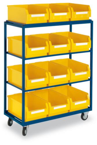 Kappes Chariot d'entrepôt, force 200 kg, 4 plateaux