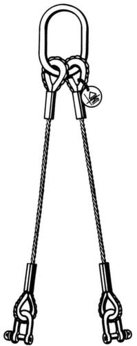 élingue, 2100 kg, avec manille