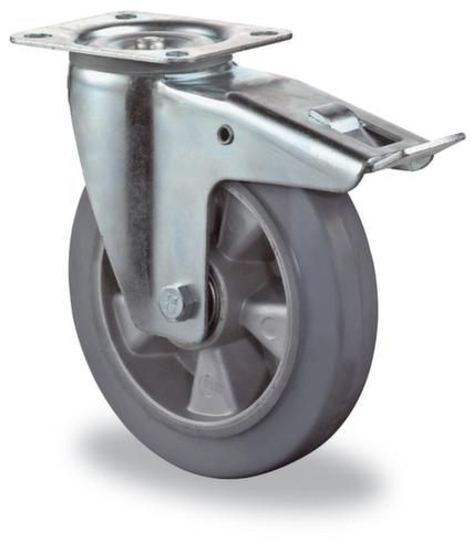 BS-ROLLEN Roue en caoutchouc plein élastique non tachante, force 300 kg, élastique bandage