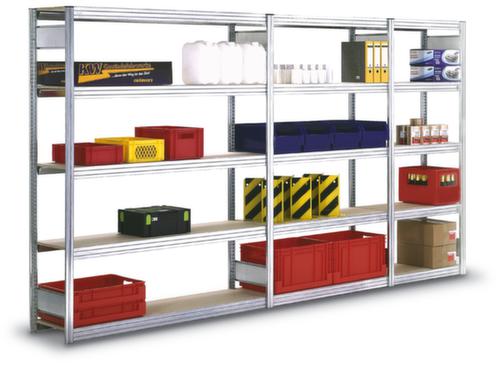 regalwerk Rayonnage sans boulons à plateaux agglomérés avec tablettes, hauteur x largeur x profondeur 2500 x 1751 x 426 mm, 6 tablettes