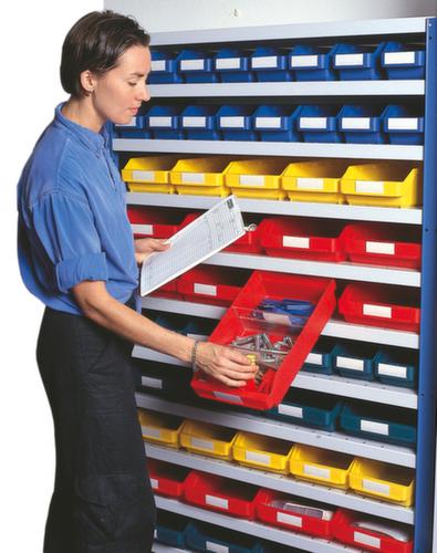 Bac compartimentable à bec, jaune, profondeur 300 mm