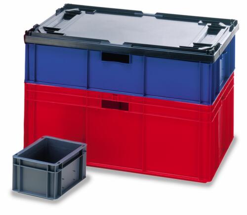 Bac gerbable norme Europe avec face avant ouverte + parois et fond plein