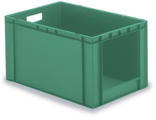 Bac gerbable norme Europe avec face avant ouverte + parois et fond plein