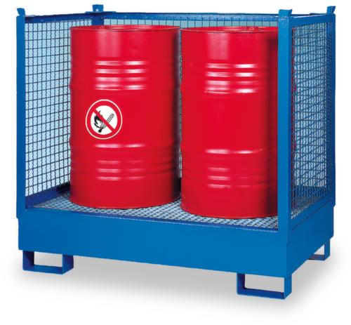 Bac de rétention gerbable avec caillebotis