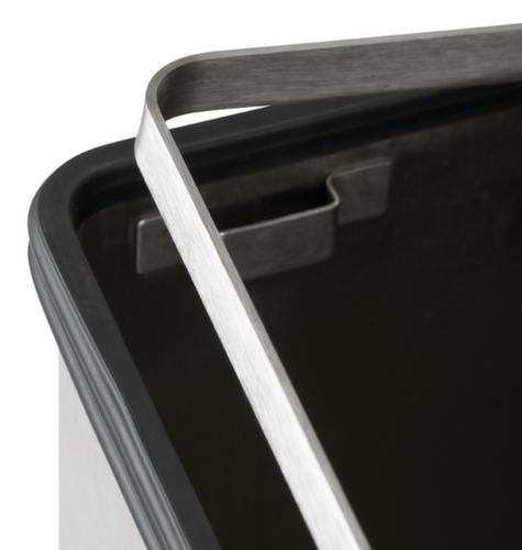 Poubelle à pédale industrielle avec poignée, 45 l, blanc, couvercle blanc