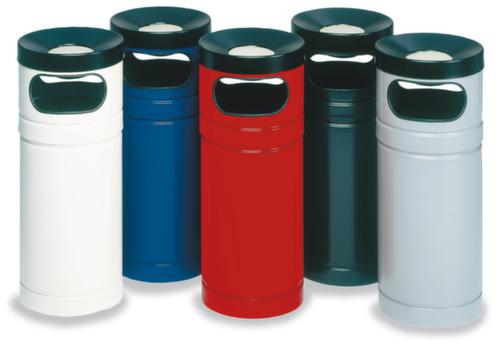 VAR Cendrier poubelle H90 avec 2 ouvertures d'introduction, RAL5010 bleu gentiane