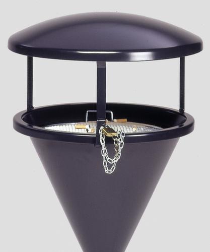 Cendrier sur pied avec toit, RAL1023 jaune signalisation