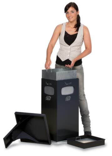 Cendrier poubelle avec 3 ouvertures d'introduction